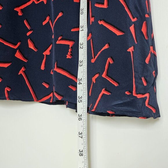 Shoshanna Carla Pritzker Print 100% Silk Printed Long Sleeve A-Line Mini Dress 4 - Picture 5 of 13